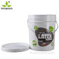 seau en plastique de peinture de 5 gallons imprimés avec couvercle